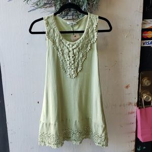 NEW T Party Light Green Crochet Dress